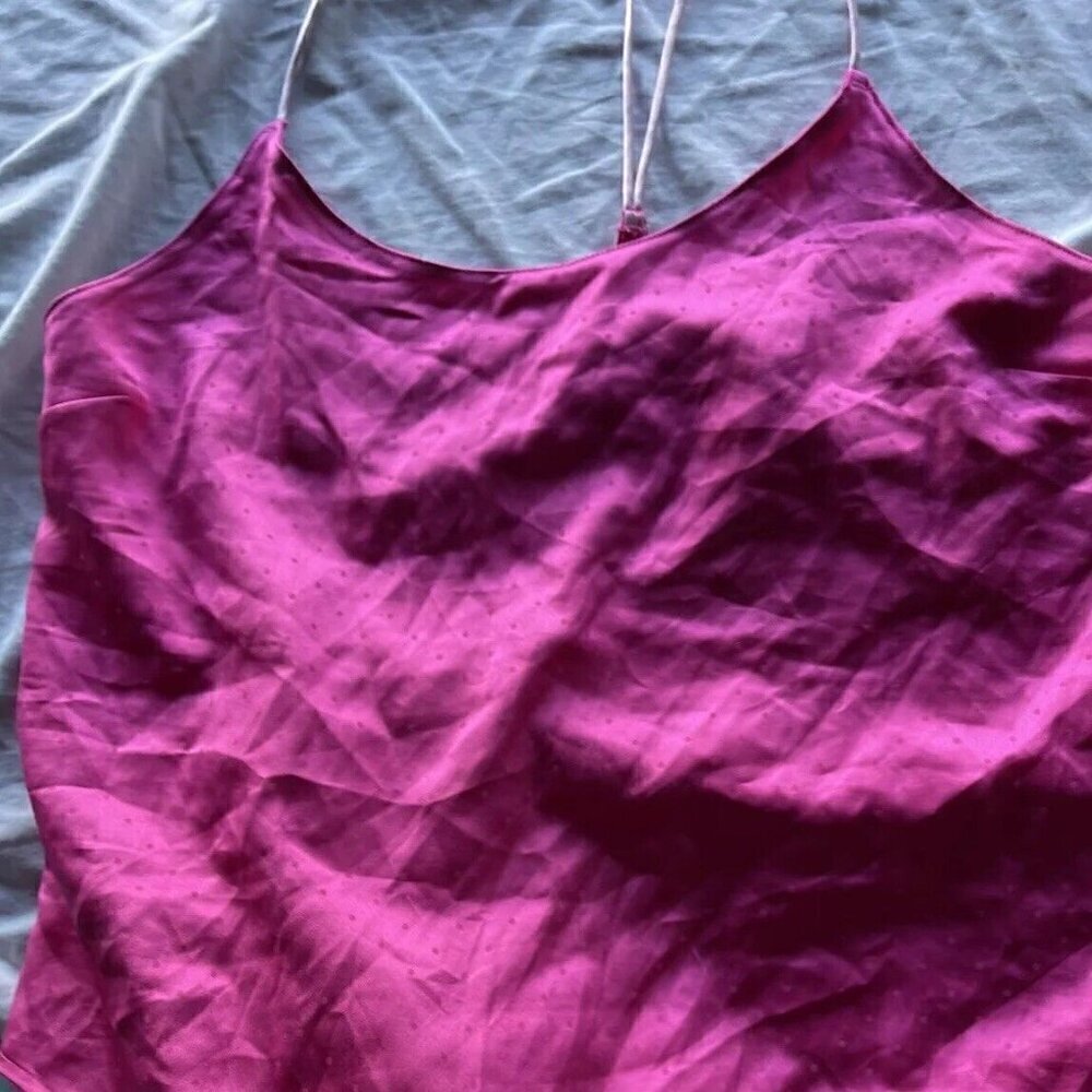 Vintage Victoria Secret Polka Dot Pink Cami Top Side Ties Western Coquette S